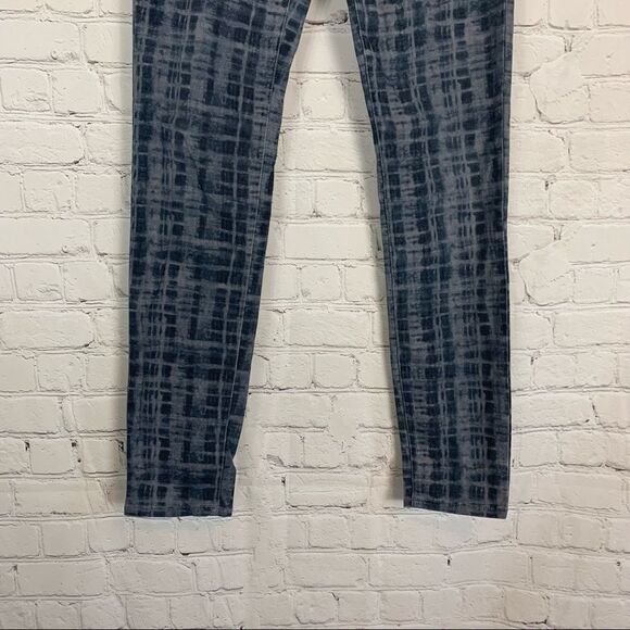 Cabi blue grid skinny jeans size 2 - Picture 3 of 9
